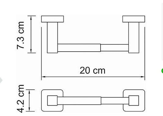 Wasser KRAFT держатель K-6522 хром 1 шт, металл купить,NaN