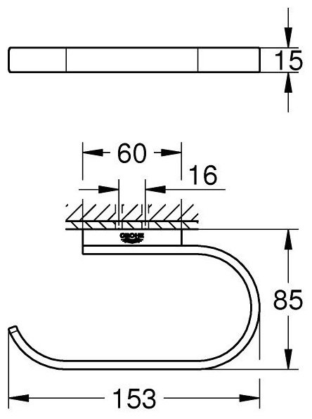 Grohe держатель 41220KF0 1 шт, металл купить,NaN