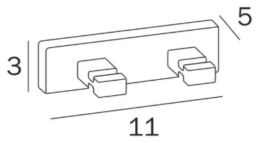 Набор держателей A1820BNE 1 шт, латунь