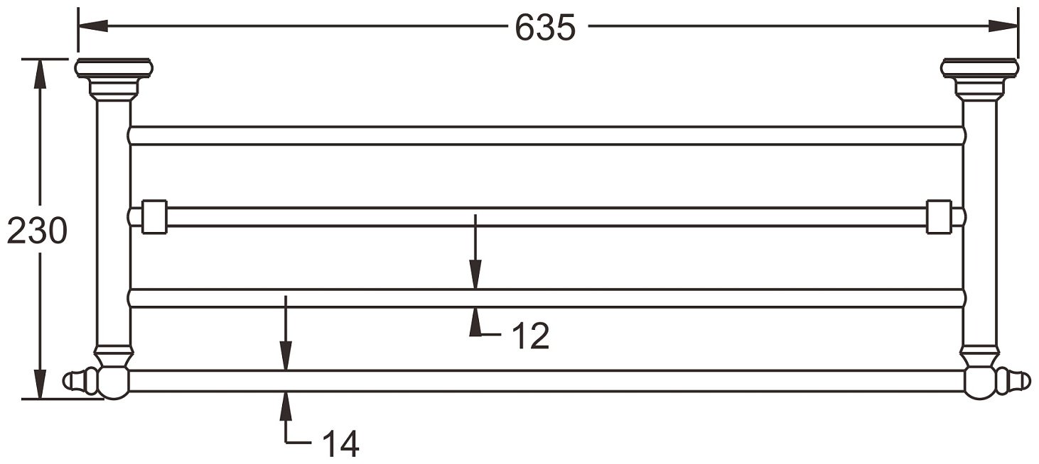 KABINKA.KZ держатель RG1108Q 1 шт, латунь купить,NaN