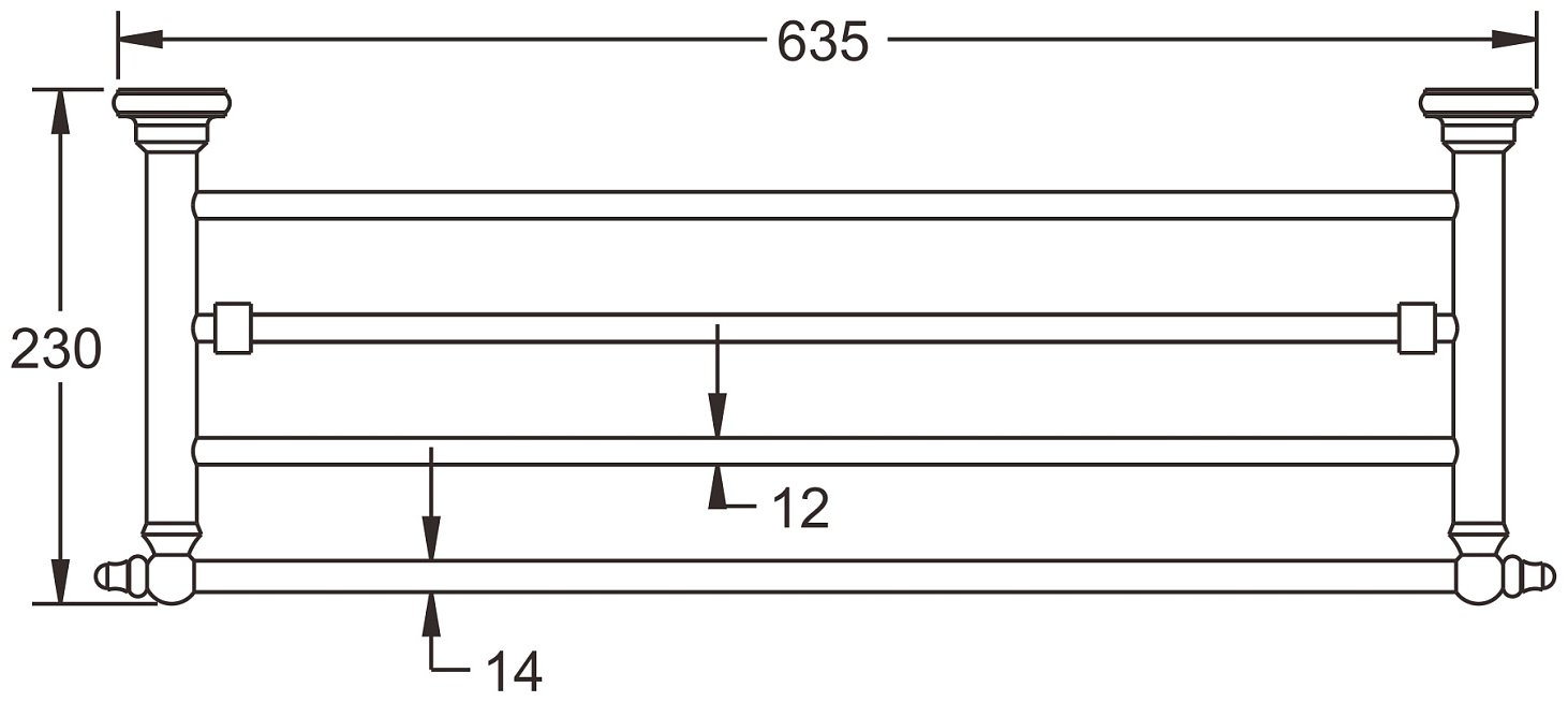 KABINKA.KZ держатель RG1108Q 1 шт, латунь купить,NaN