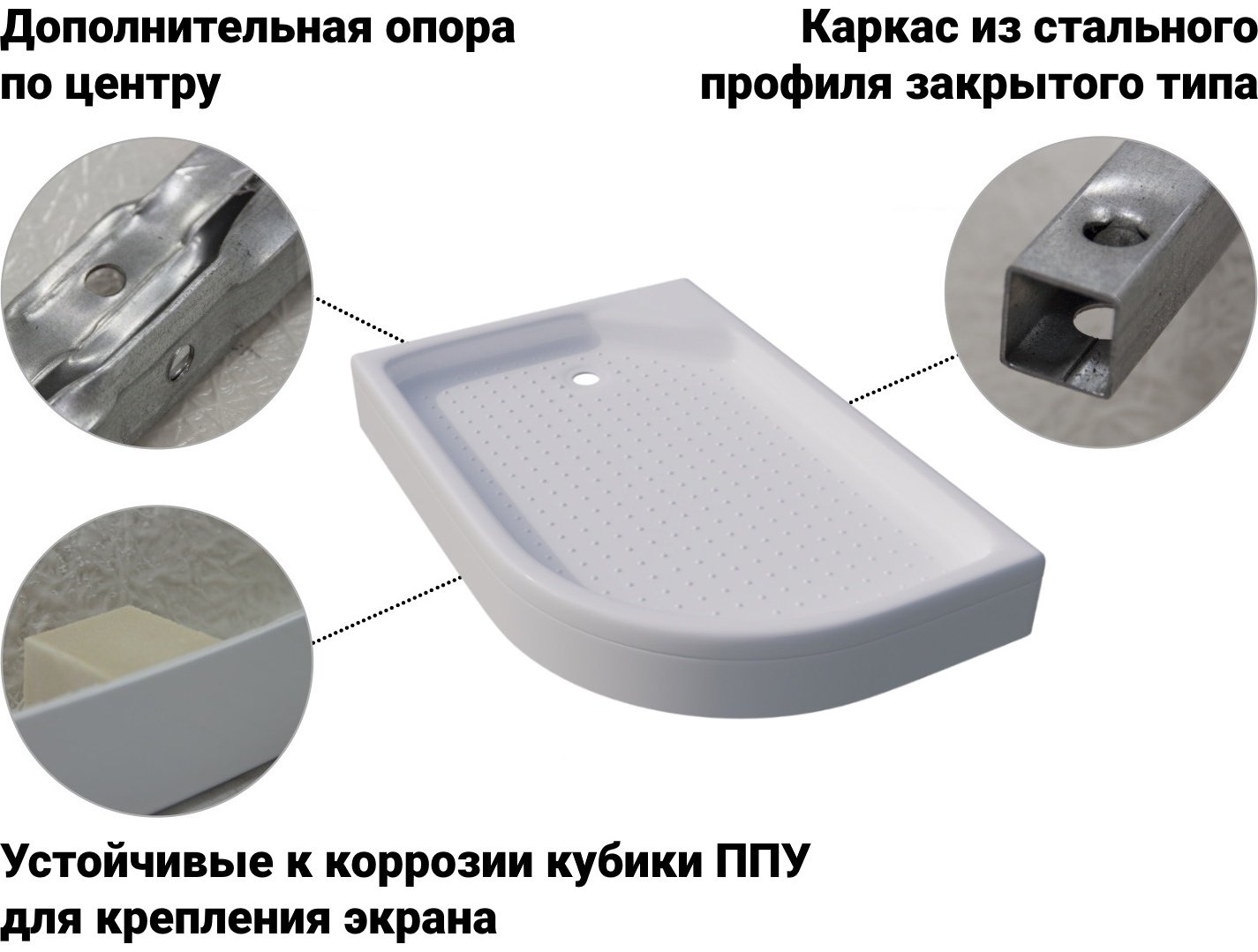 Душевой поддон KABINKA.KZ Щ0000038229 120x80 низкий