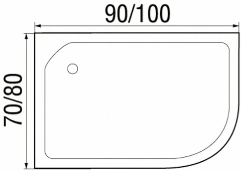 Душевой поддон KABINKA.KZ WEMOR 100/70/24 R 100x70 средний купить,120900