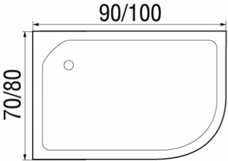 Душевой поддон KABINKA.KZ WEMOR 100/70/24 R 100x70 средний купить,120900