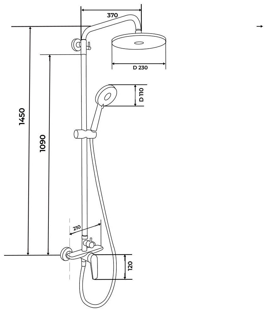Gappo душевой набор (гарнитур) CS2476-9