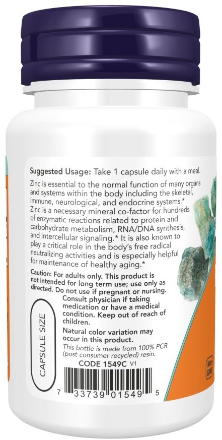 NOW Zinc Picolinate 50 мг капсулы 60 шт купить,NaN