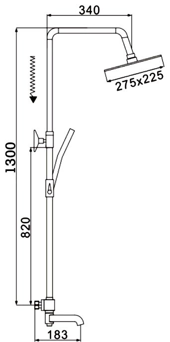 Rose душевой набор (гарнитур) R3536H