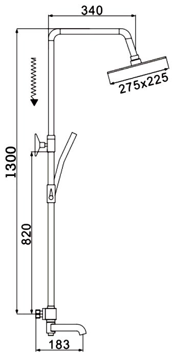 Rose душевой набор (гарнитур) R3536H купить,NaN