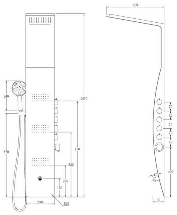 Taliente душевой набор (гарнитур) TA-G-A04Wcr&#43;s