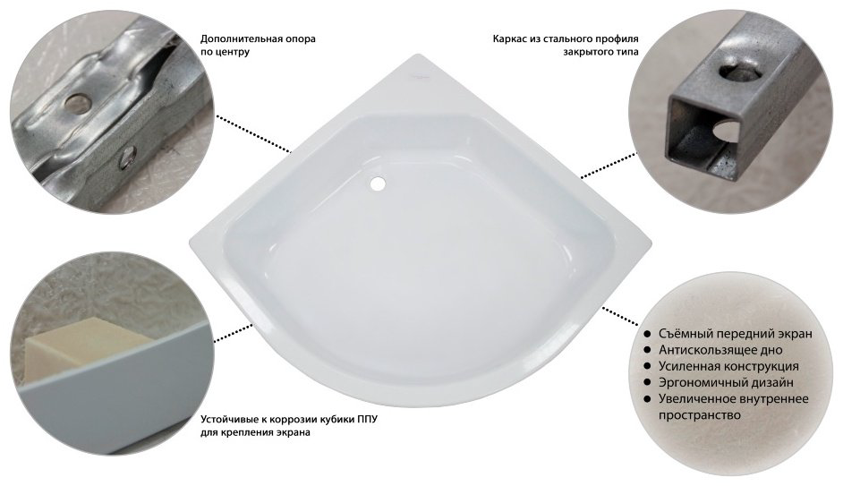 Душевой поддон Triton ПД7 100x100 средний купить,106233