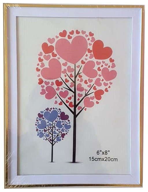 Рамка A4 stationery УТ-000209577565 15x20 см белый, золотистый