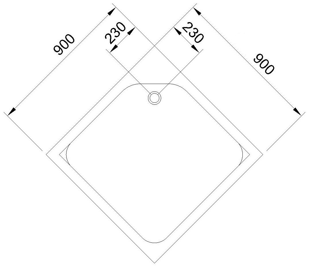 Душевой поддон Royal Bath RB 90НP 90x90 низкий