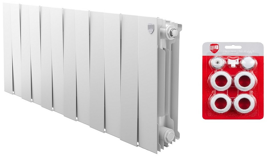 Радиатор Royal Thermo секционный PianoForte 300/Bianco Traffico биметаллический, кол-во секций: 12