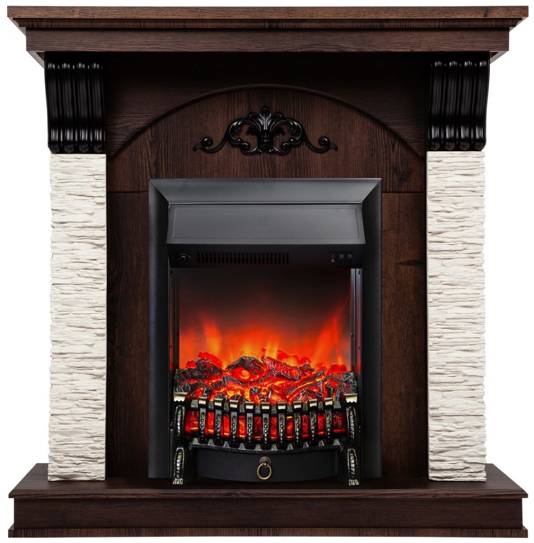 Электрокамин Real Flame напольный Corfino NT с очагом Fobos Lux Black купить,NaN
