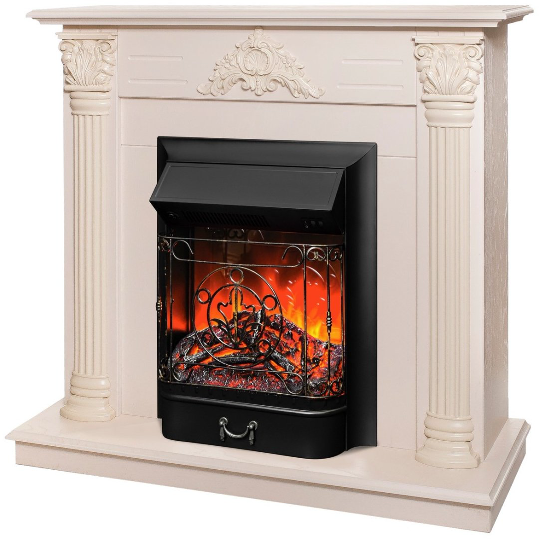 Электрокамин Real Flame напольный Stefania WT-F612 с очагом Majestic Lux Black купить,562971