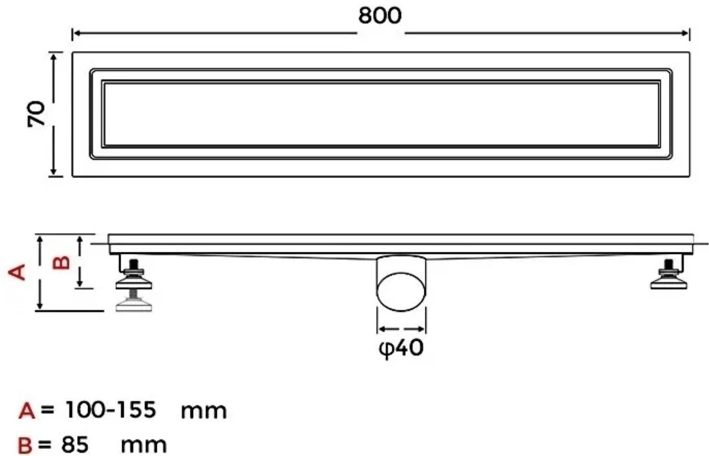 Gappo трап G88007-4 (70х70 см) купить,0