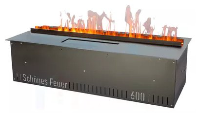 Электрокамин Schones Feuer встроенный 3D FireLine 600 Steel + RGB Flame купить,NaN