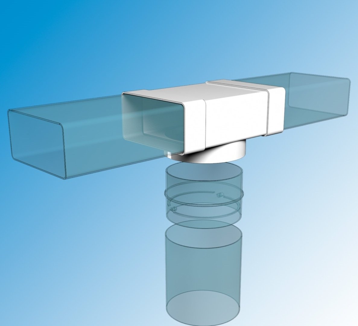 Соединитель воздуховодов ERA 620ТФ10П 100 мм 60x204 мм