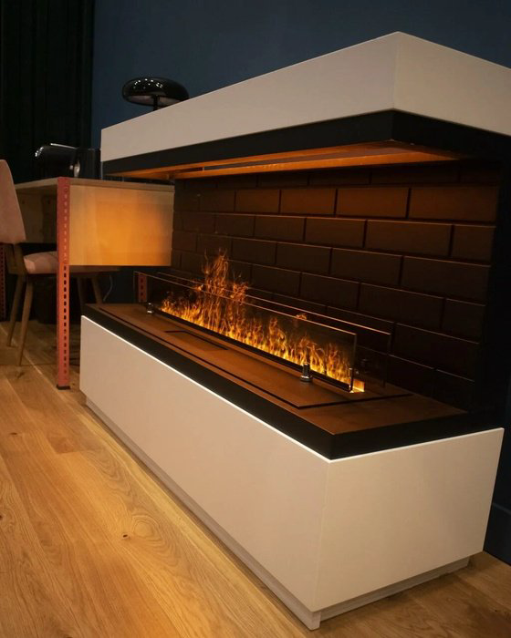 Электрокамин Royal Thermo встроенный 3D FireLine 1000 Brass купить,NaN