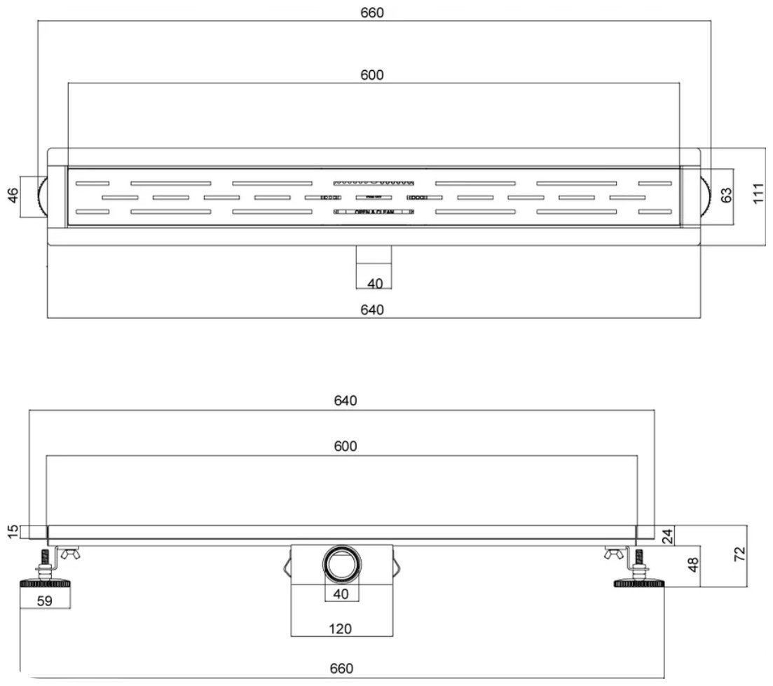ESBANO трап M-TILE-60GM (11х66 см)