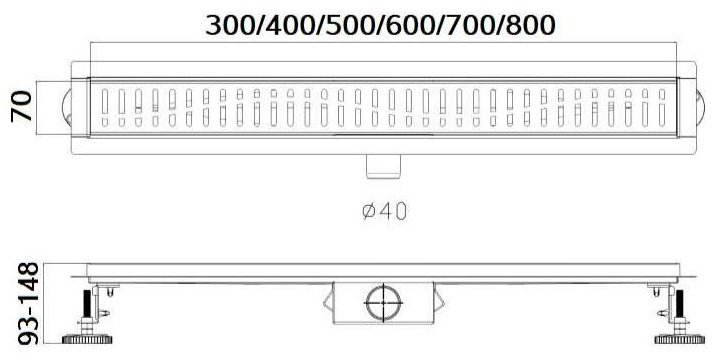 Haiba трап HB93800 (7х80 см) купить,23417