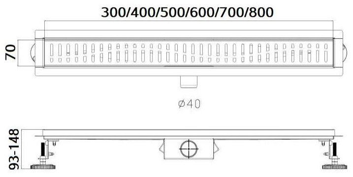 Haiba трап HB93800 (7х80 см) купить,23417