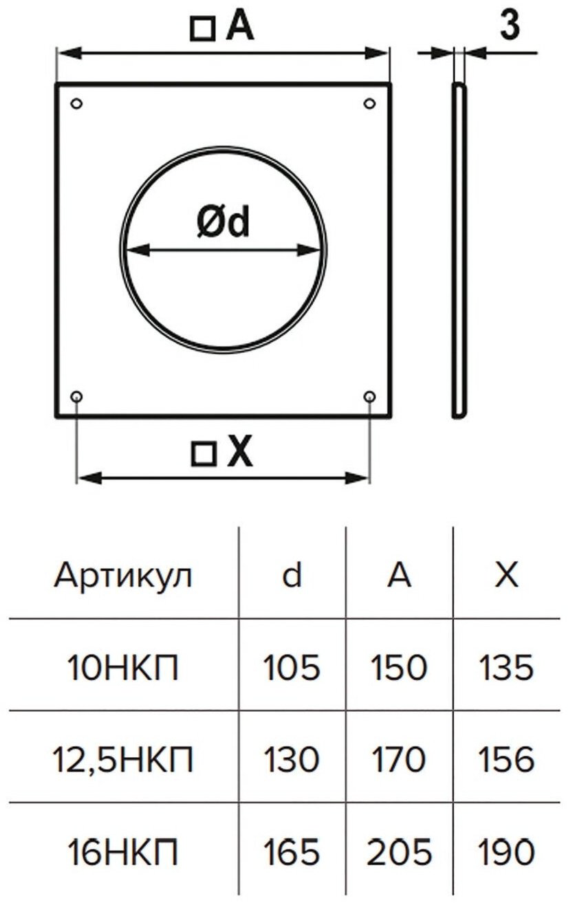 Эра накладка для воздуховода 12,5НКП купить,5390