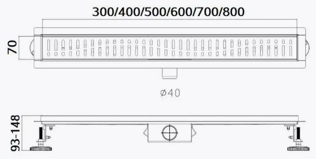 Haiba трап HB93600 сатин (60х7 см)