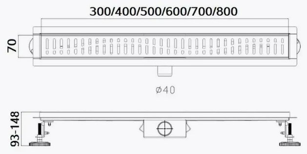 Haiba трап HB93600 сатин (60х7 см)