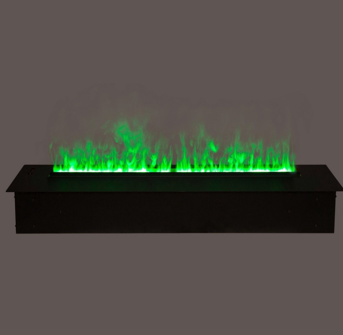 Электрокамин Real Flame 3D Cassette 1000 LED RGB 170х1075х240, без обогрева, черный купить,NaN