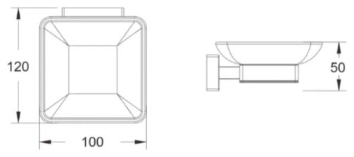KABINKA.KZ мыльница KABINKA.KZ 1 шт, стекло, латунь