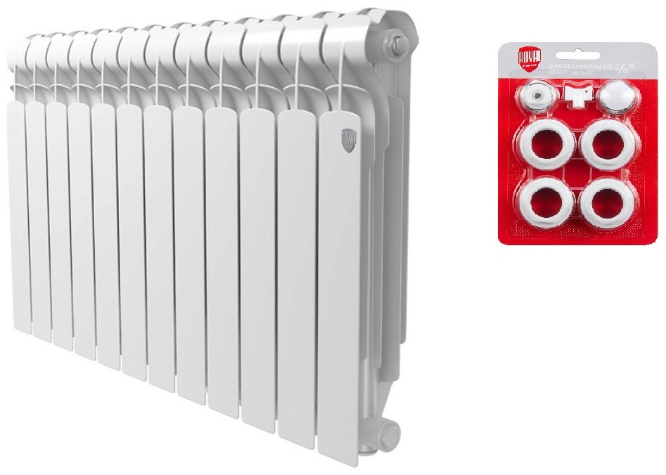 Радиатор Royal Thermo секционный Indigo Thermo 500 алюминиевый, кол-во секций: 12