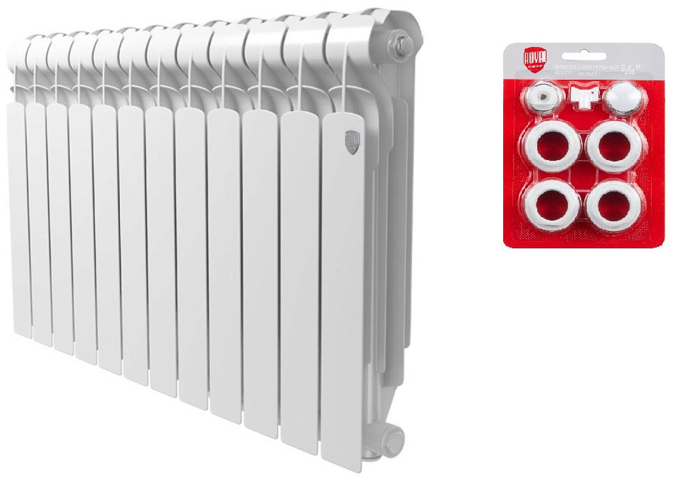 Радиатор Royal Thermo секционный Indigo Thermo 500 алюминиевый, кол-во секций: 12 купить,NaN