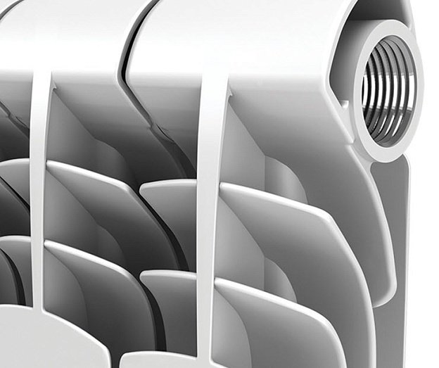 Радиатор Royal Thermo секционный Vyal Tittoria 350 биметаллический, кол-во секций: 12