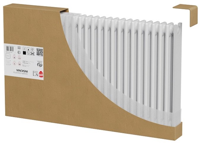 Радиатор Royal Thermo трубчатый RAL9016 стальной, кол-во секций: 4