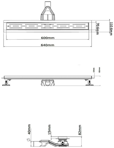 ESBANO трап Combi Rain 60 MC (11х64 см)