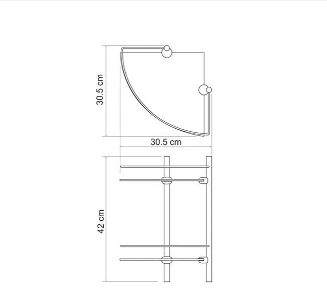 KABINKA.KZ полка К3122 1 шт, стекло, латунь