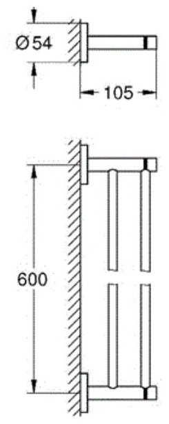 Grohe полка Essentials 40802001 1 шт, металл купить,72800