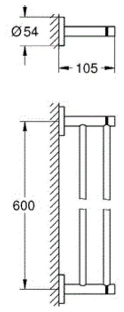Grohe полка Essentials 40802001 1 шт, металл купить,72800
