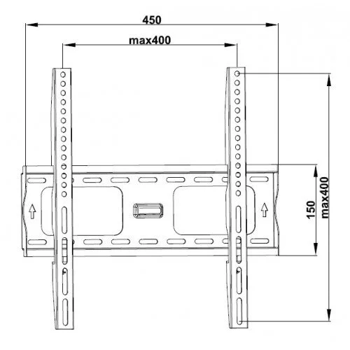 Кронштейн для ТВ Walfix M-6B 26-47" черный
