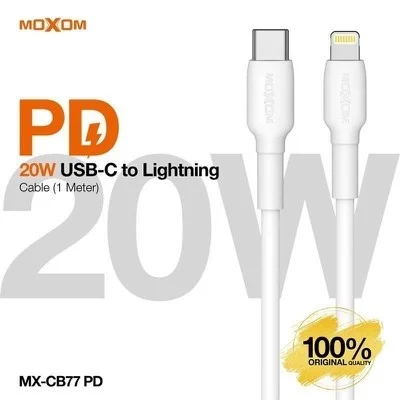Кабель Moxom MX-CB77 PD USB-C to Lightning 1м белый