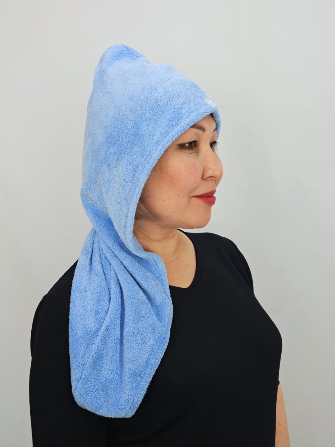 Чалма для сушки волос 25x65 см, микрофибра, 1 шт,