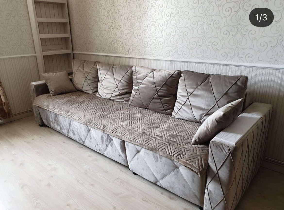 Makhome дивандек для дивана 00170 коричневый 210x90, 160x90, 90x90 см