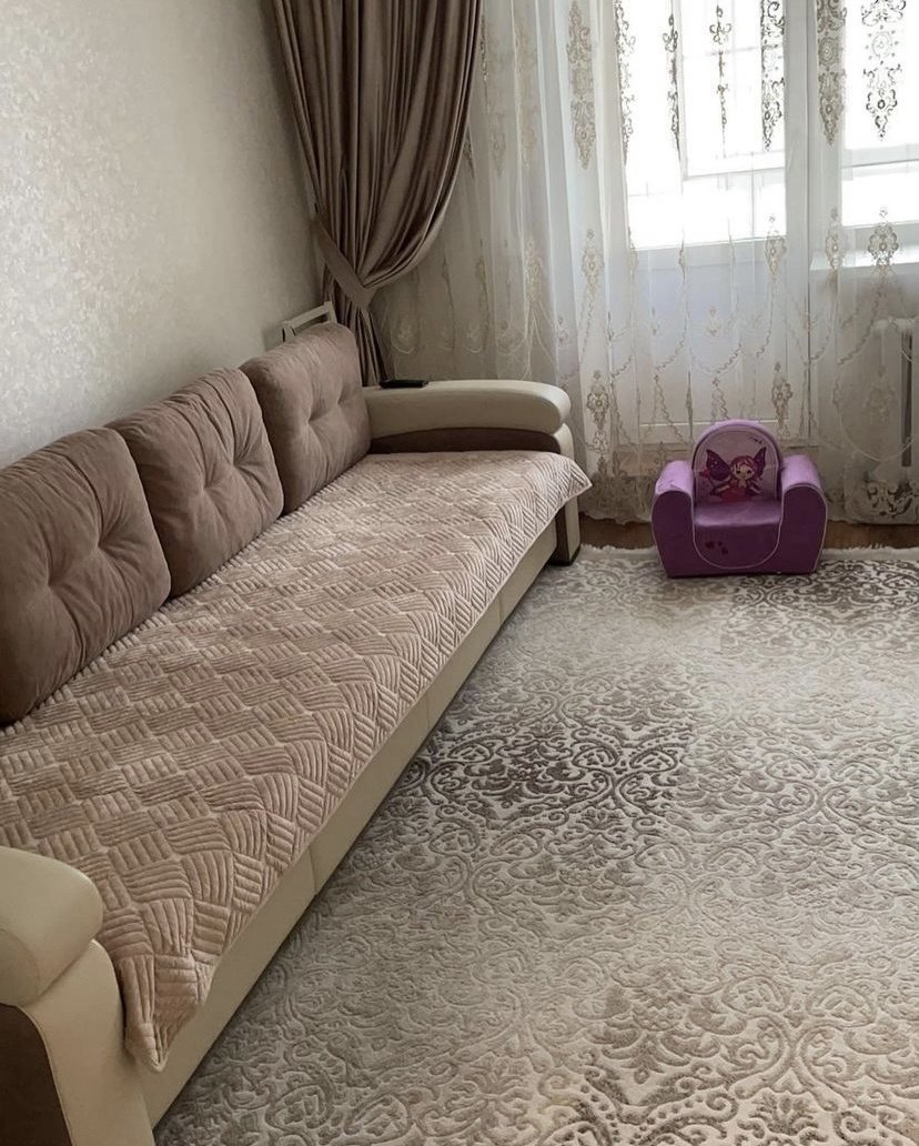 Makhome накидка для дивана 644295 бежевый 90x300 см
