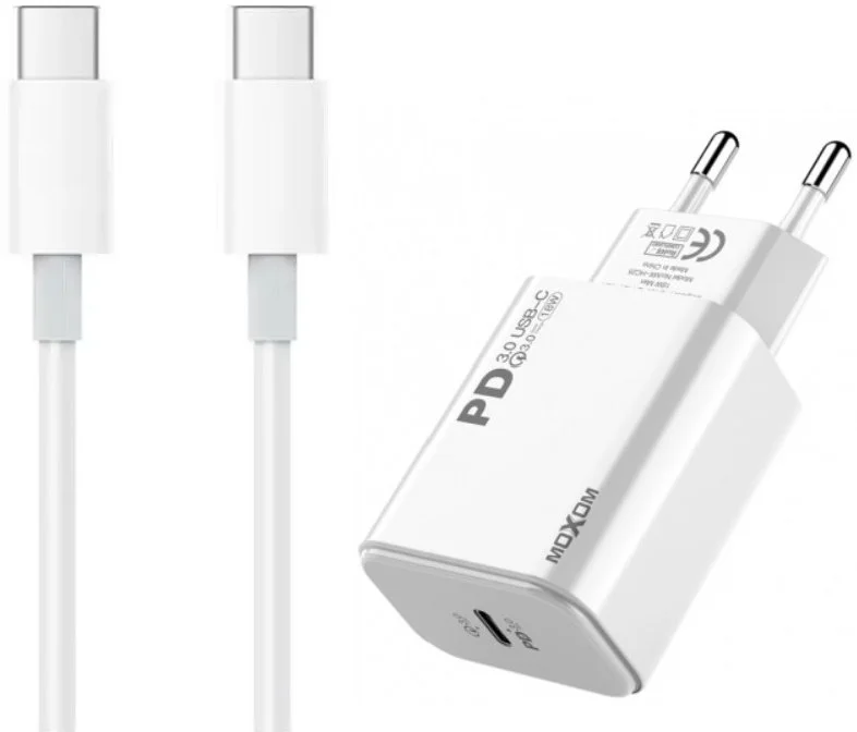 Зарядное устройство Moxom MX-HC25 USB Type-C 1м белое купить,NaN