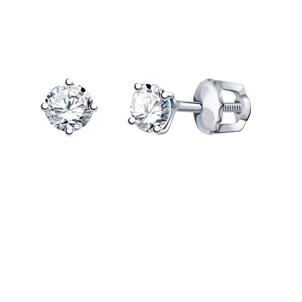 Серьги Атолл б2895 0.96гр золото 585 фианит купить,109900