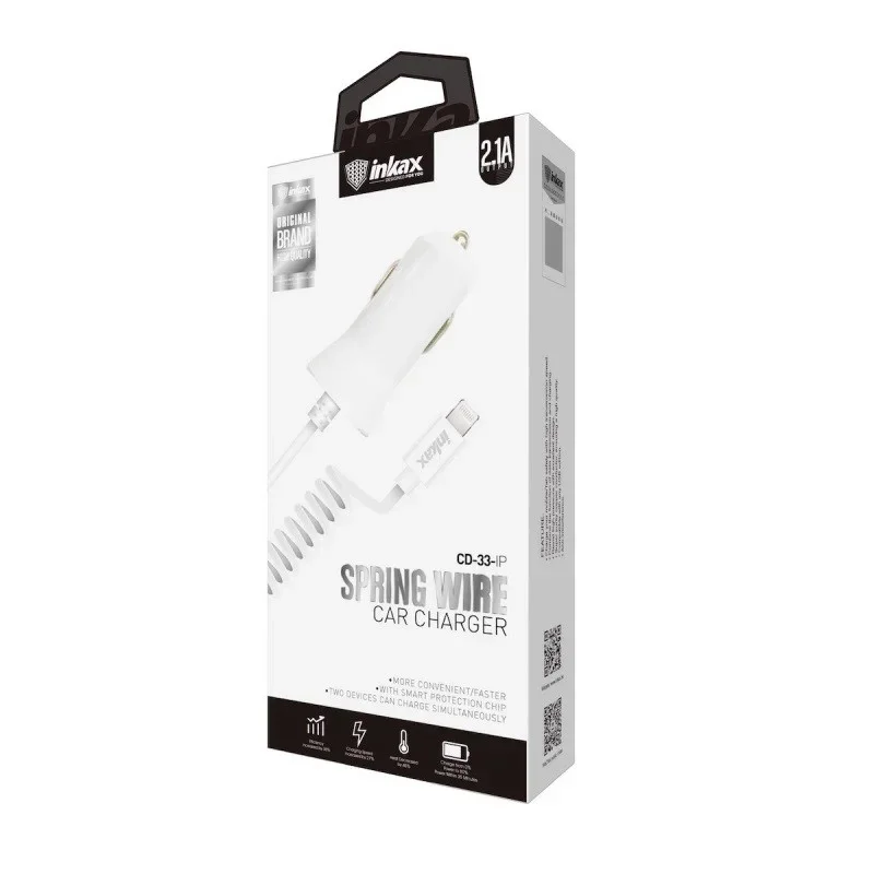 Зарядное устройство Inkax CD/CC-33-IP Lightning белое