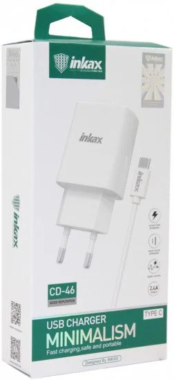 Зарядное устройство Inkax CD-46-Type C белое
