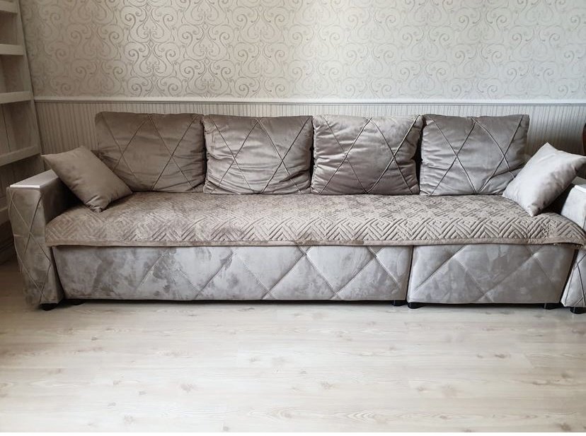 Makhome дивандек для дивана Версаче23 коричневый 90x300 см