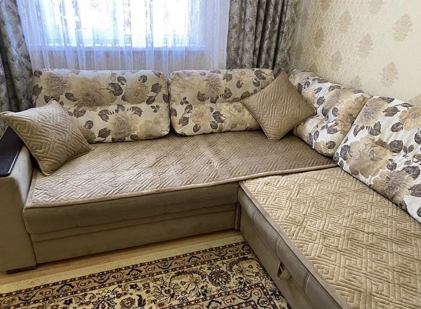 Makhome дивандек для дивана Версаче23 коричневый 90x300 см